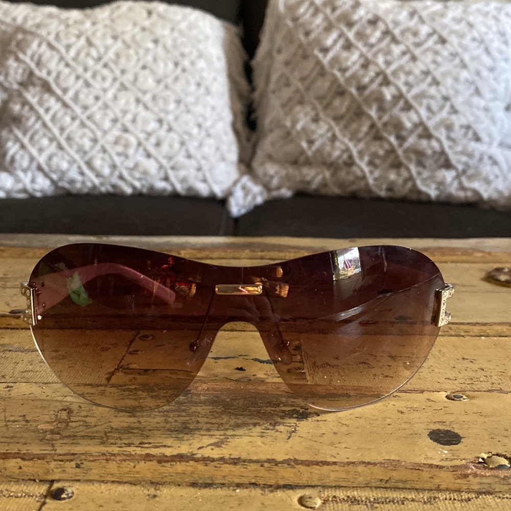 ♠️ KATE SPADE IVORY MARBLE GOLD RETRO 90s OVERSIZED AVIATOR SUNGLASSES ITALY